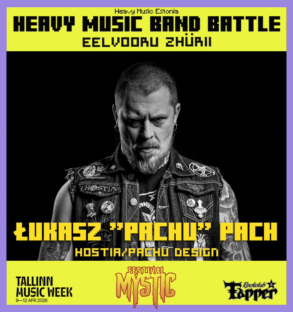 "Łukasz "Pachu" Pach - frontman of the band Hostia and graphic designer.
As a designer - "Pachu Design", he has collaborated with artists such as Iggy Pop, Megadeth, Kerry King, Samael, Whitechapel, The Offspring, Behemoth, Vader, or Decapitated.
He is also the Art Director and main designer of the biggest Polish metal festival: Mystic Festival since 2019."
